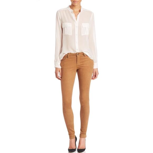 Ag Adriano Goldschmied Pants - NWT AG Adriano Goldschmied The Legging Super Skinny Womens Size 24 Lamb Leather